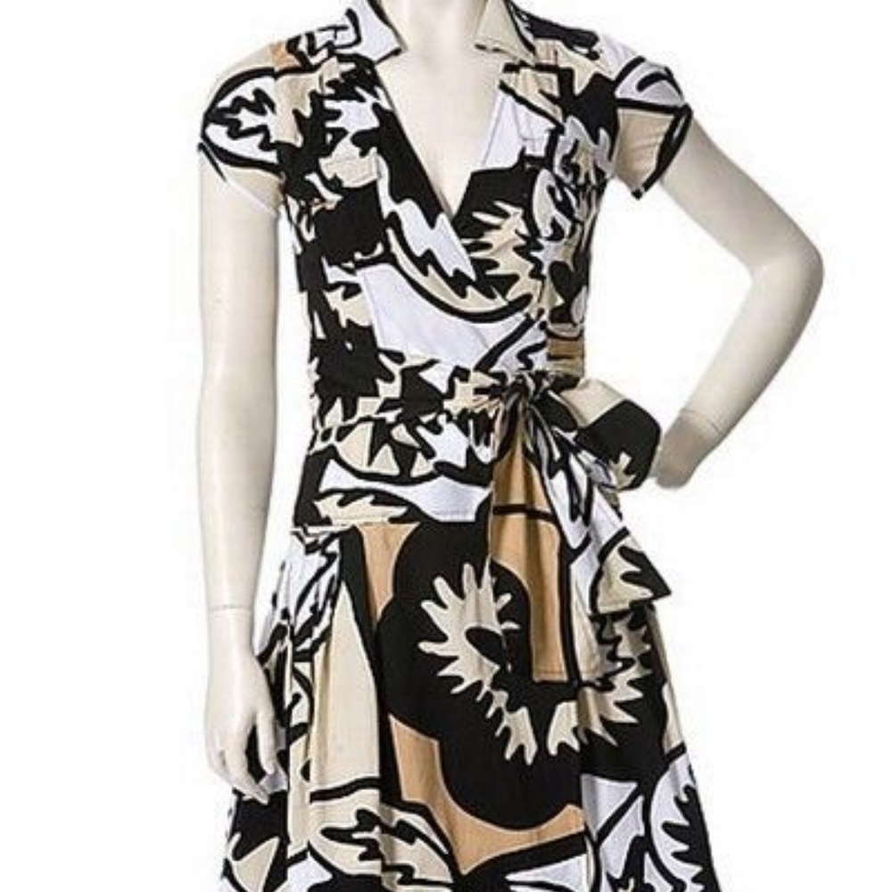 DvF EDAN NORMANDIE BLOOM BLUE DRESS - US 0